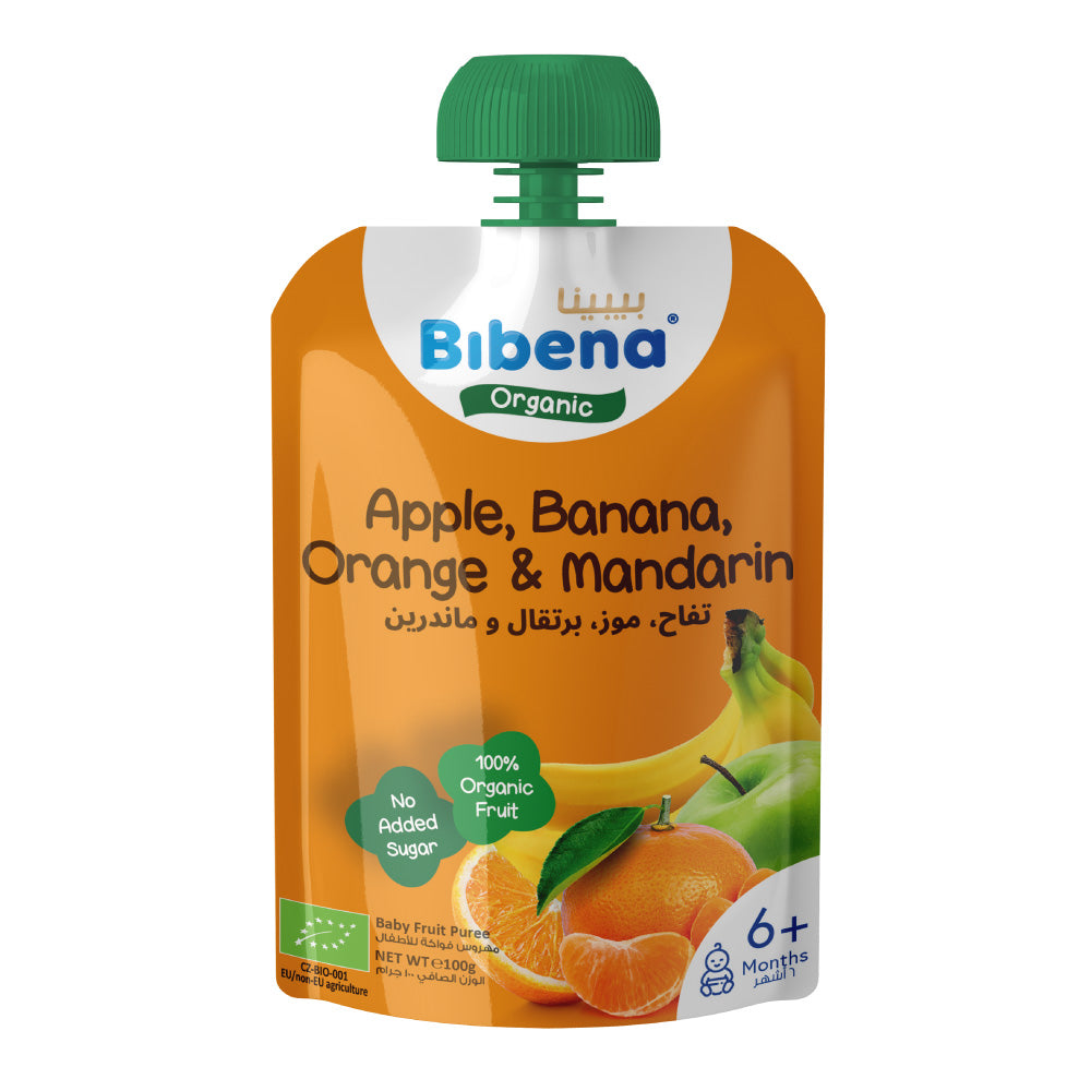 Bibena Organic Puree - Apple, Banana, Orange & Mandarin