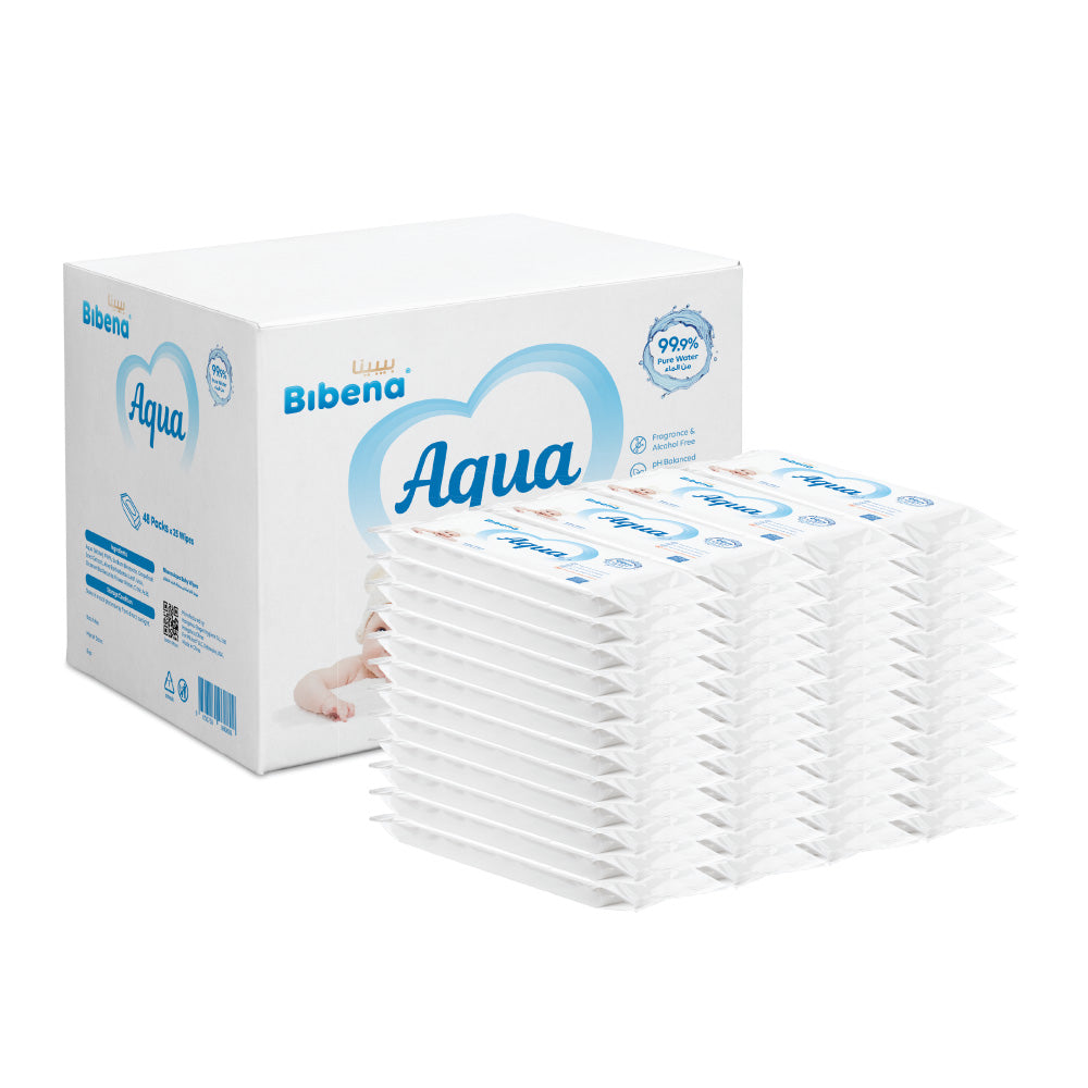 Bibena Aqua Baby Water Wipes PromoBox (48 packs x 25 wipes) 1200 wipes
