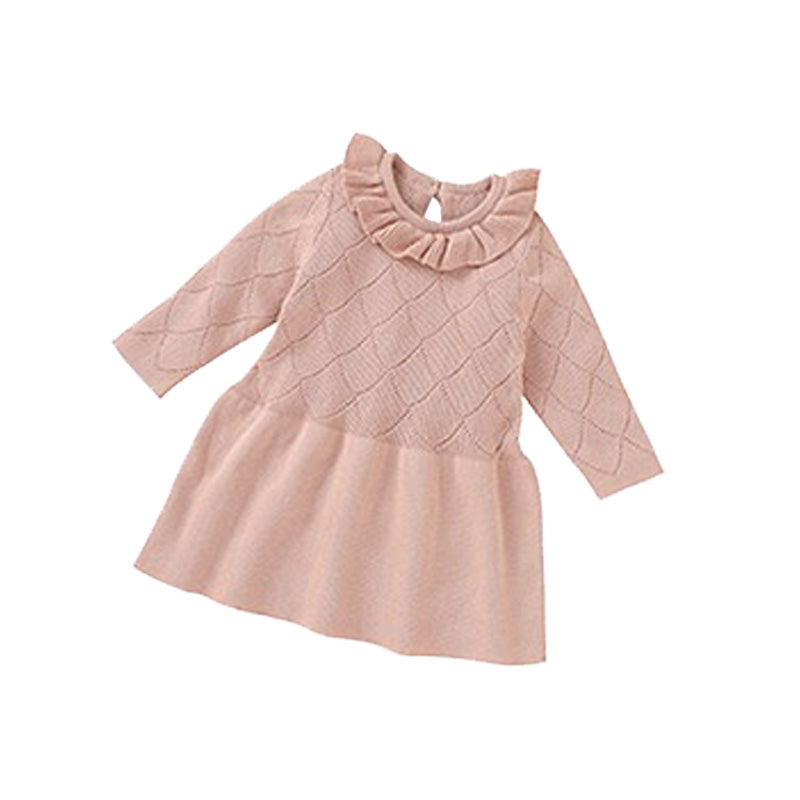  Long Sleeve HandKnit™ Pink Baby Dress | MamasHero KSA