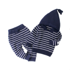 Baby Pajamas Set Navy Blue Stripes Design  | MamasHero KSA