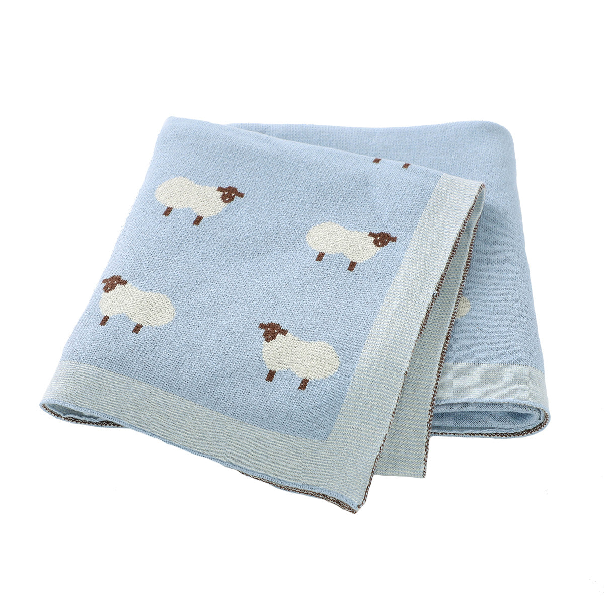 Soft & Comfortable™ Blue Baby Blanket Sheep Design | MamasHero KSA