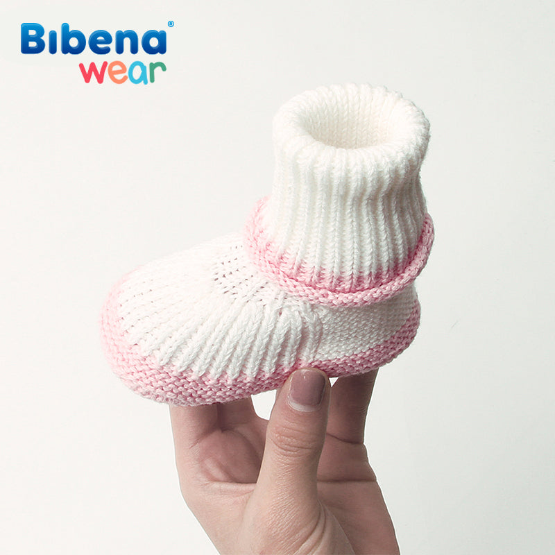 Knit Baby Shoes Two Tone Design | MamasHero KSA