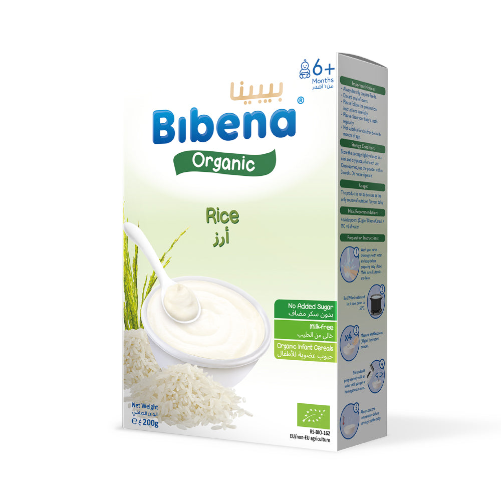 Bibena Organic Baby Cereals Rice, without milk 200g