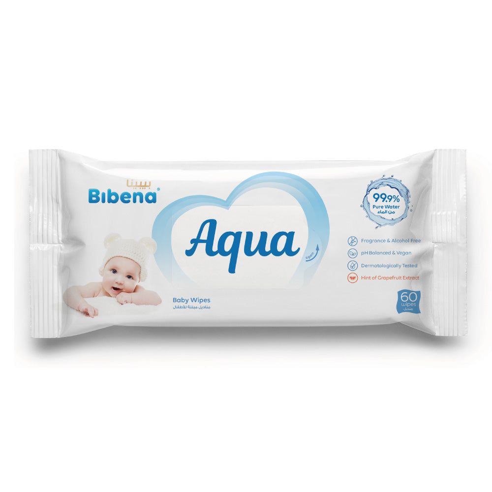Bibena Aqua Baby Water Wipes (60 wipes)