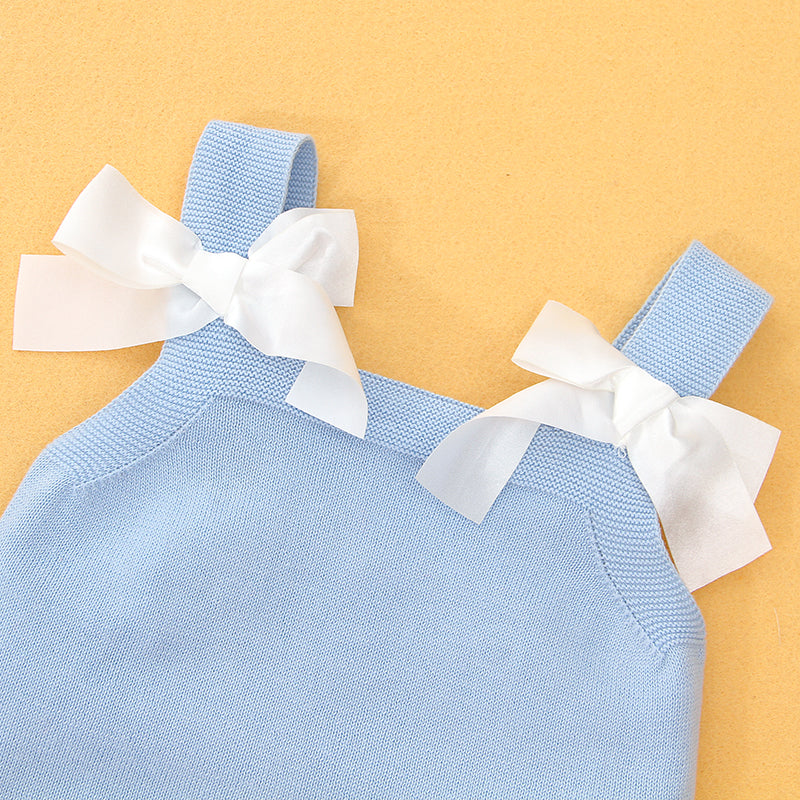 Knit Baby Bodysuit Blue Ribbon Design | MamasHero KSA