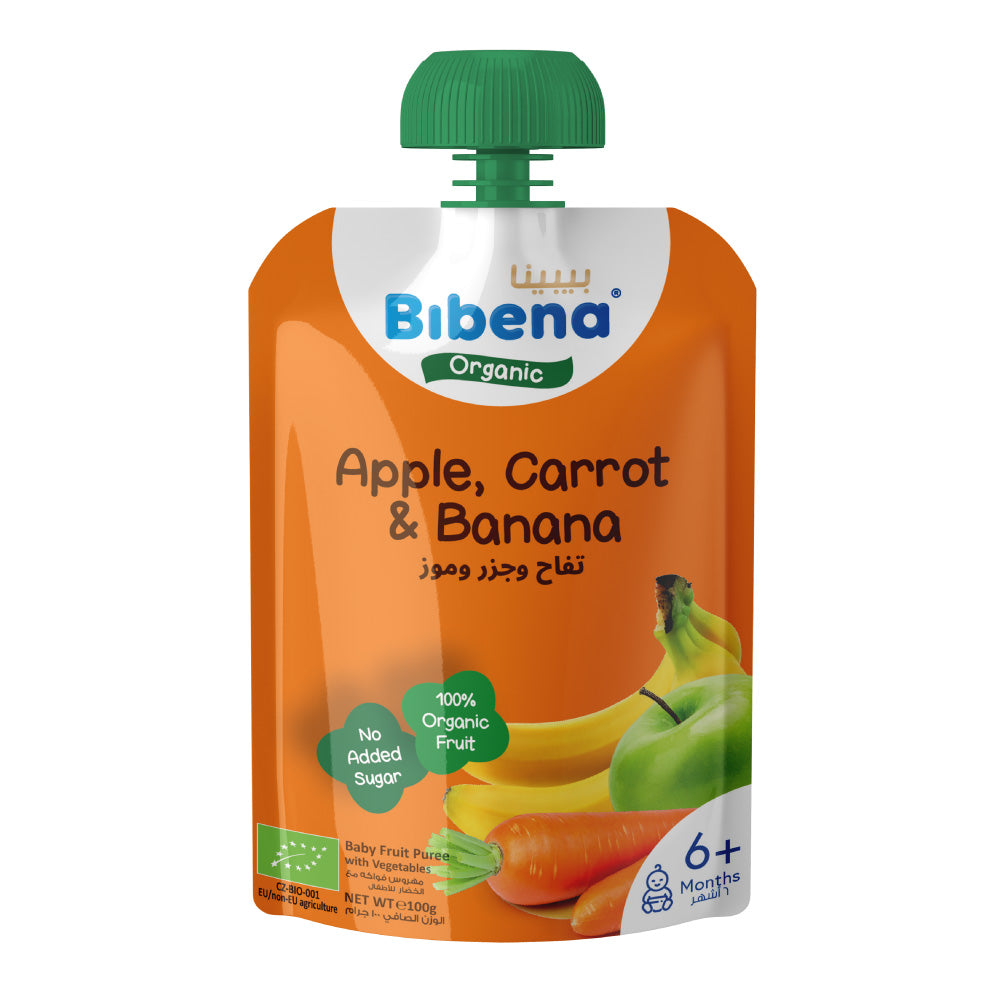 Bibena Organic Puree - Apple ,Carrot & Banana