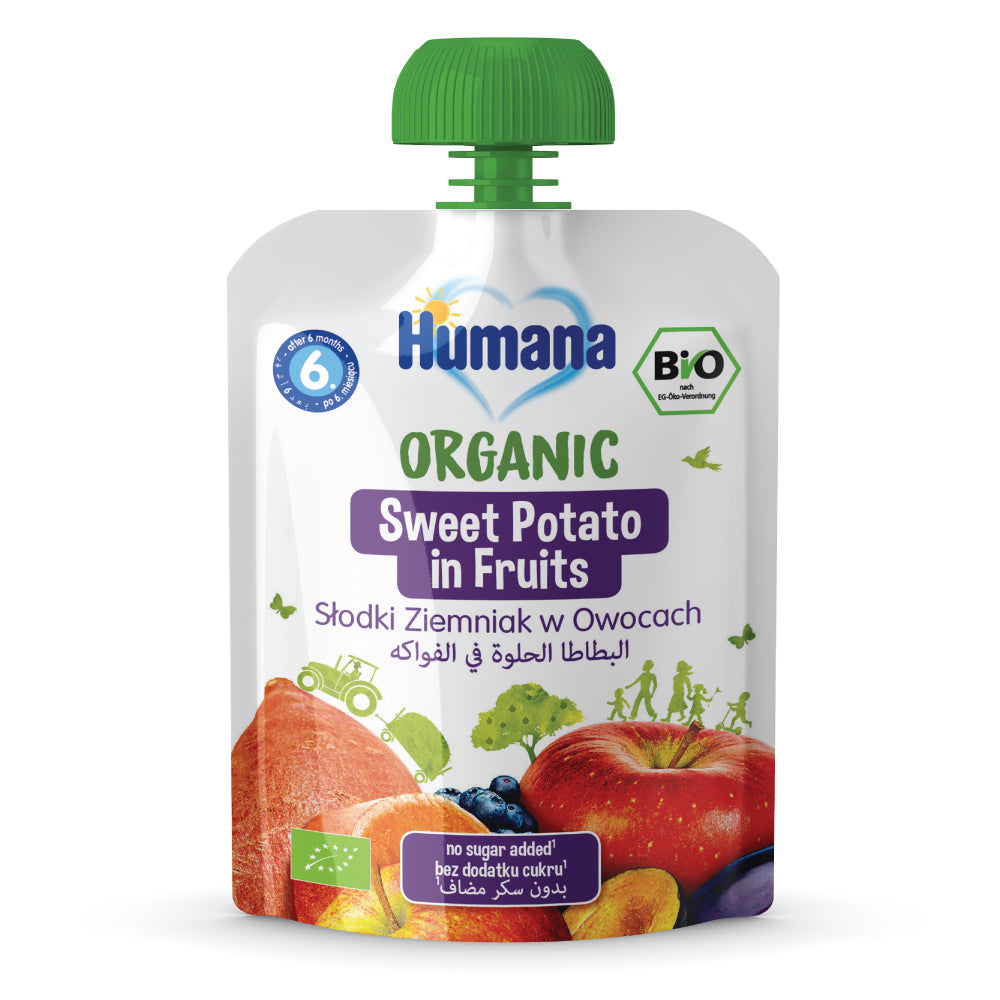 Humana Organic Puree Pouch - Sweet Potatoes & Fruits