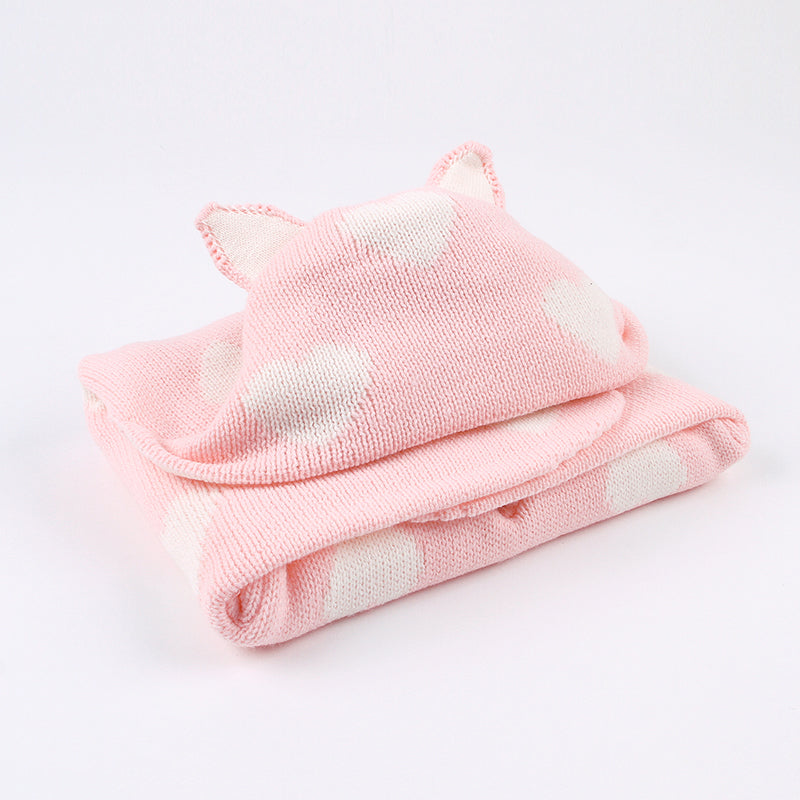 Knit Baby Sleeping Bag Heart Design | | MamasHero KSA