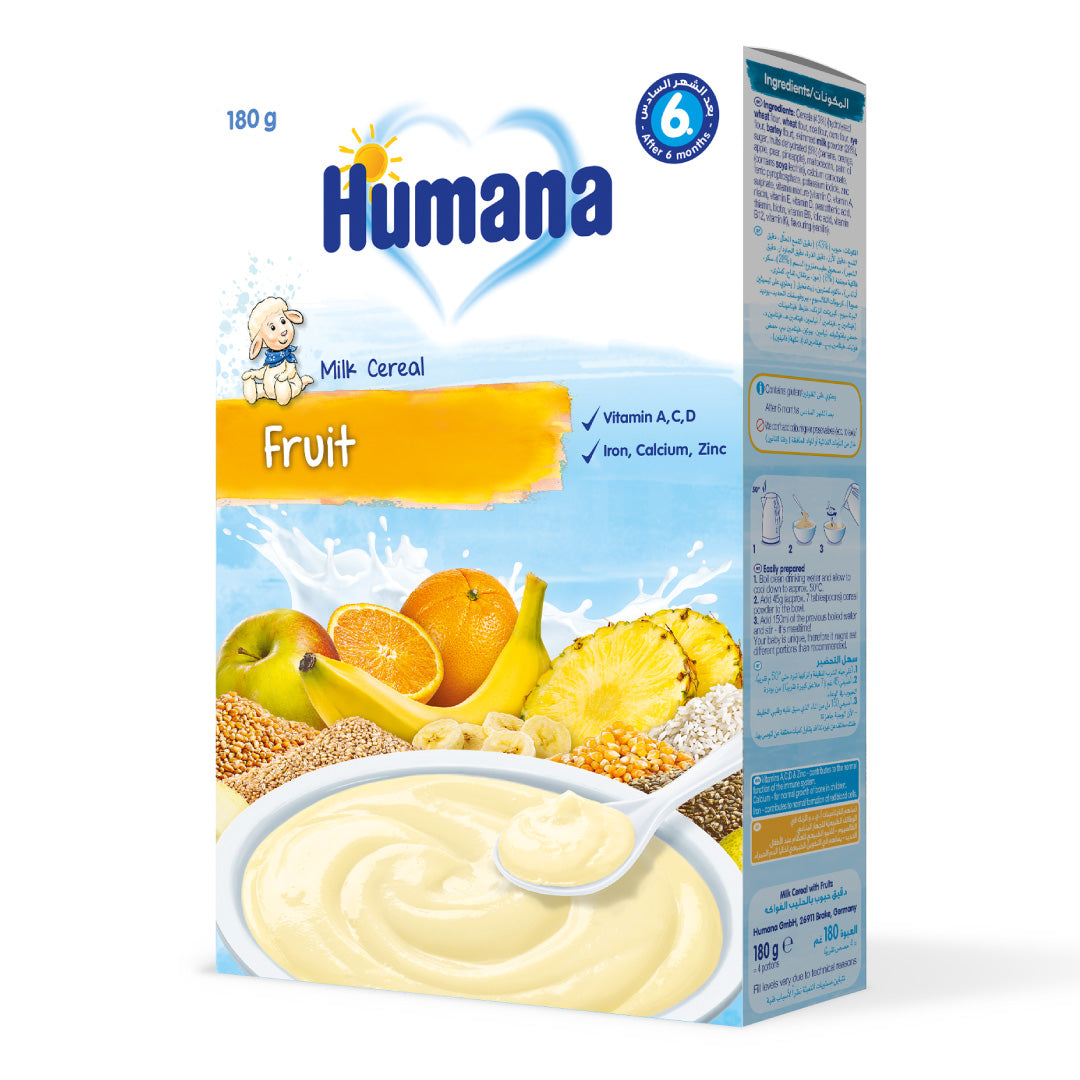 Humana Milk Cereal Fruits |180g  | MamasHero KSA