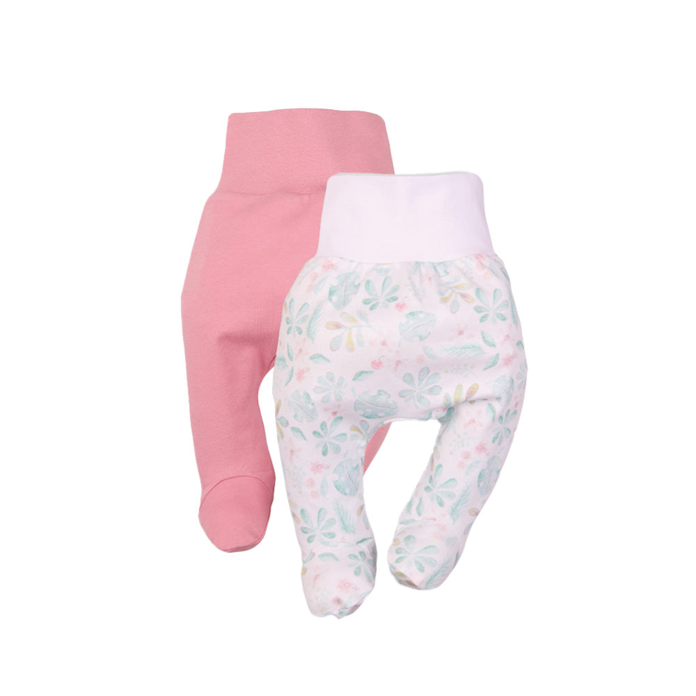 NINI Organic Sleeping Pants (Flowers Design + Pink) | MamasHero KSA