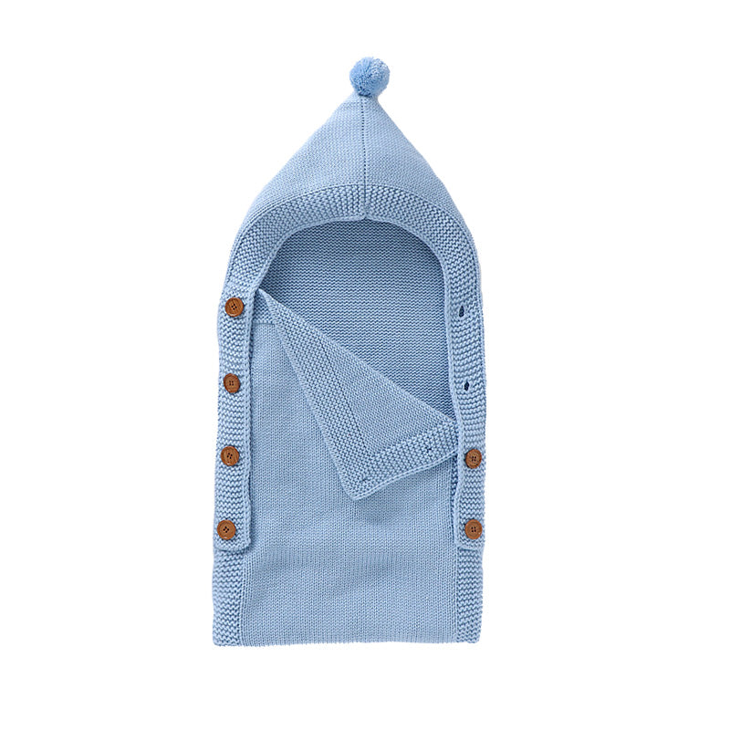 Knit Baby Sleeping Bag with Hat Blue | MamasHero KSA
