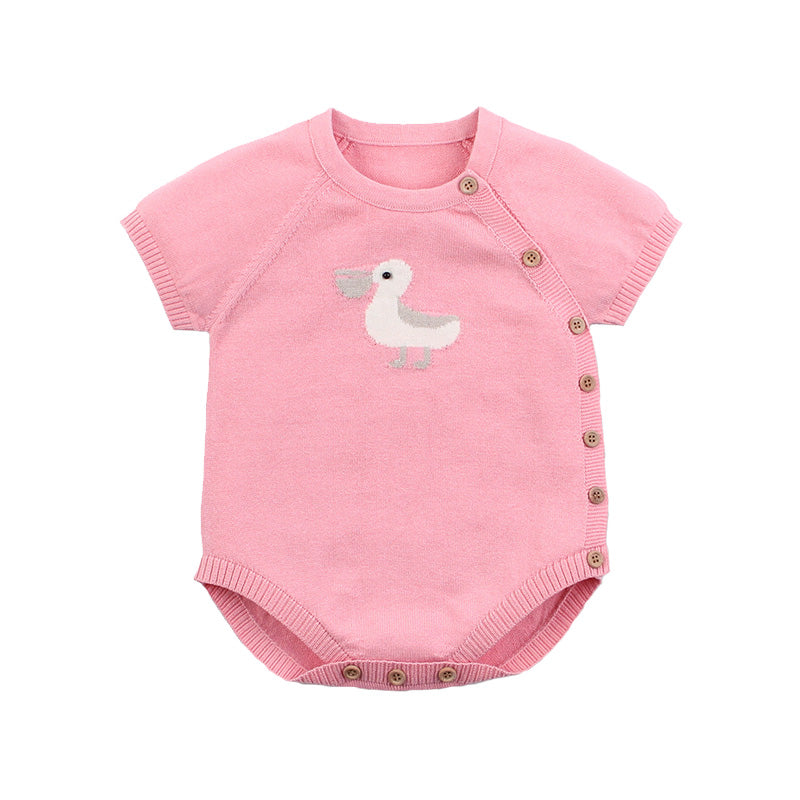 Duck Design Baby Bodysuit Pink | MamasHero KSA