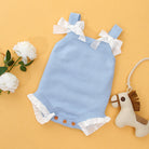 Knit Baby Bodysuit Blue Ribbon Design | MamasHero KSA