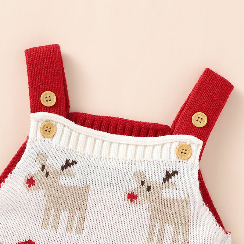 Winter Design Baby Jumpsuit Romper Red  | MamasHero KSA