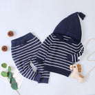 Baby Pajamas Set Navy Blue Stripes Design  | MamasHero KSA