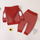 Baby Pajamas Set Red Stripes Design | MamasHero KSA