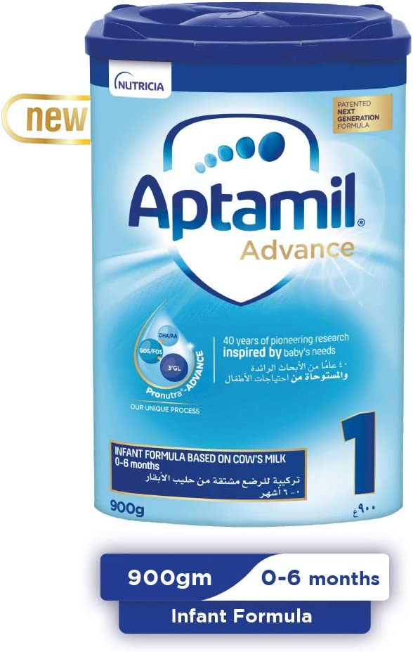 Aptamil Advance 1 Infant Formula From 0-6 Months 900g
