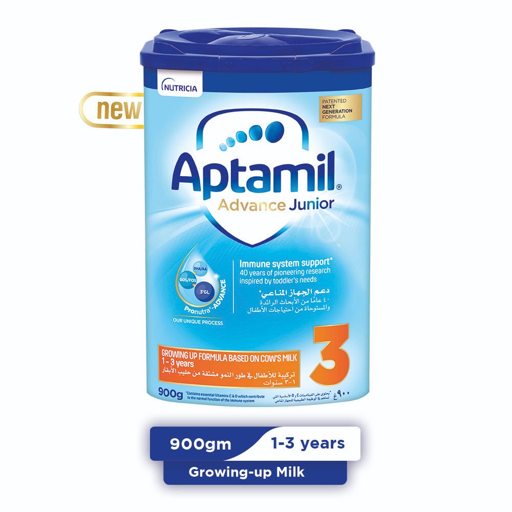 Aptamil Advance Junior 3 Next Generation Growing Up Formula From 1-3 Years, 900g